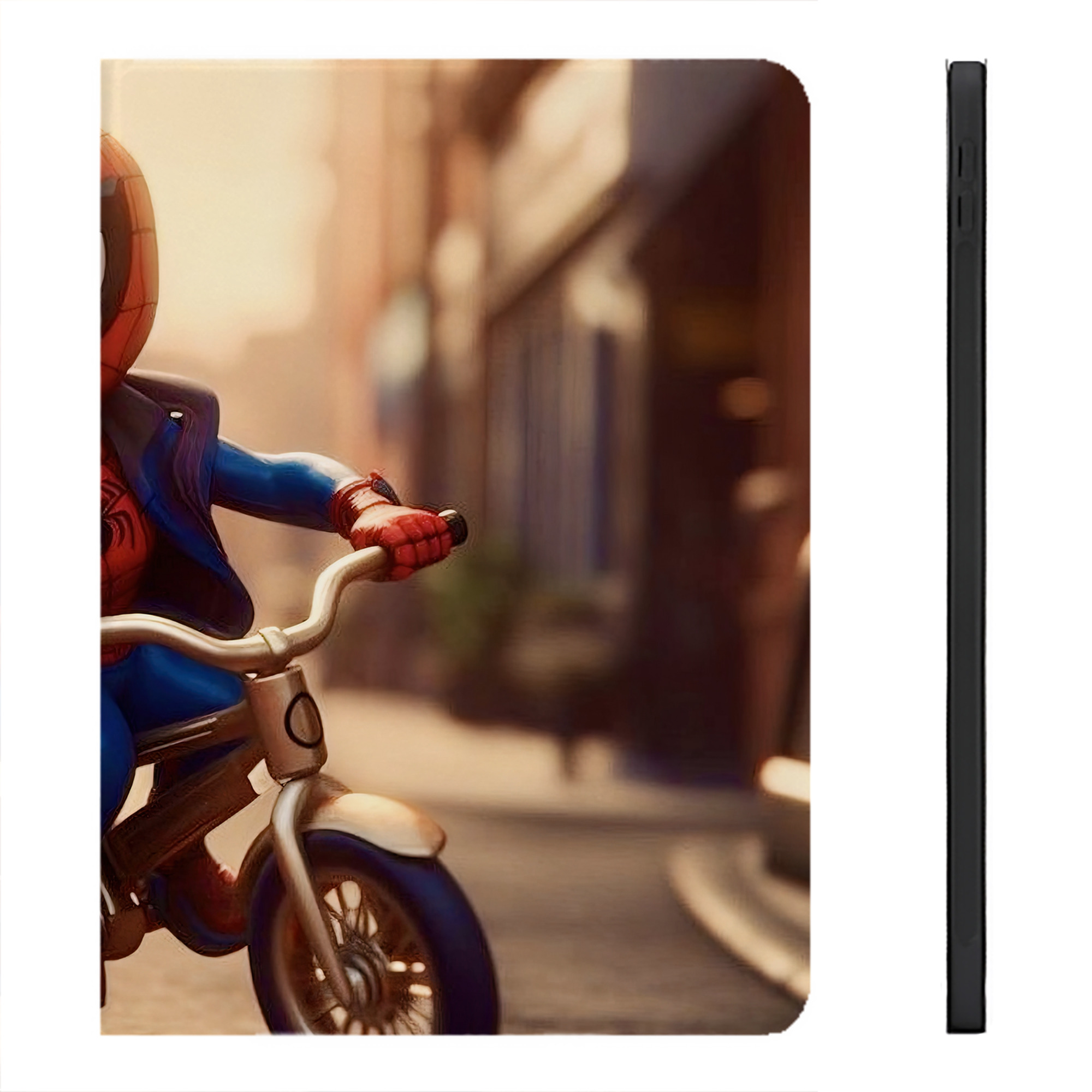 （画像用） Spider Man スパイダーマン IPadケース ペンホルダー付き ブックスタイルデザイン